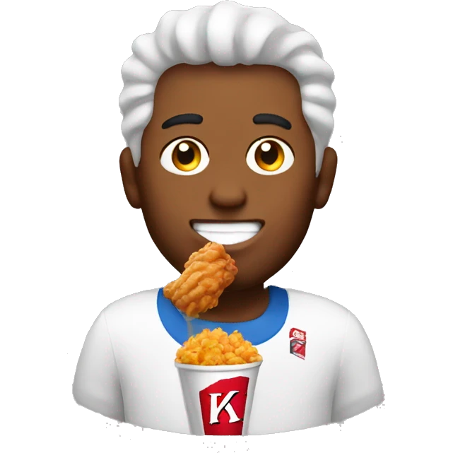 Guy eating kfc emoji