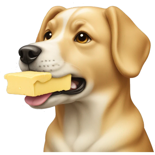 Butter dog, dog with the butter emoji