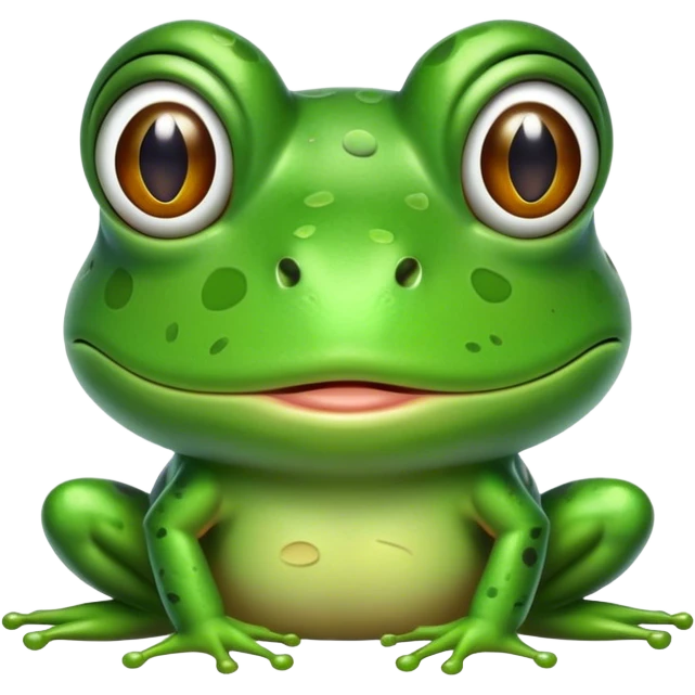 dopey looking frog emoji