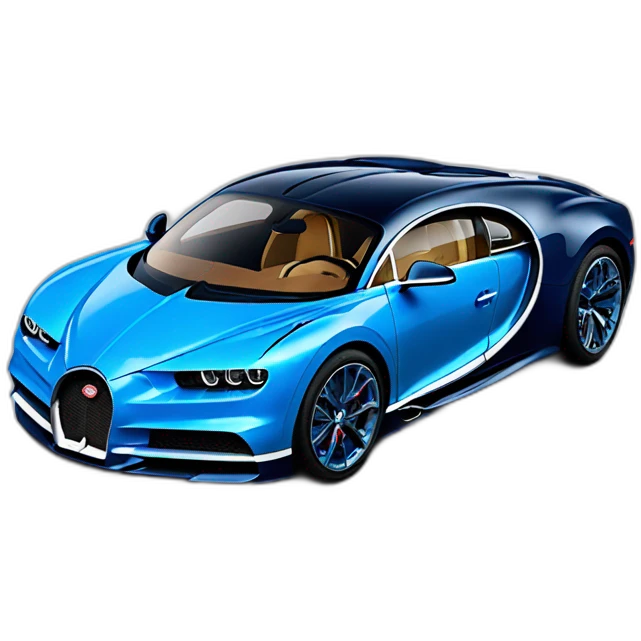 Blue bugatti chiron emoji