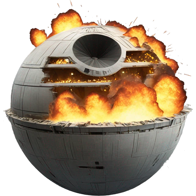 exploding death star emoji