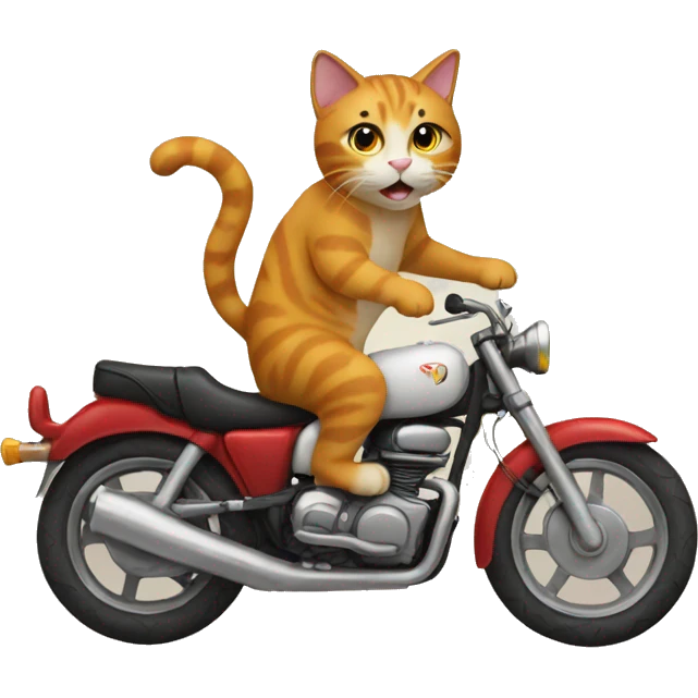 cat riding abike  emoji