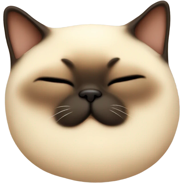 Fat siamese sleeping emoji