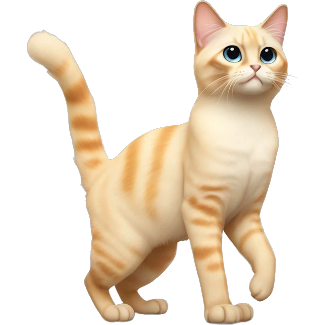 Himalayan flame point cat standing on back legs like a meerkat  emoji