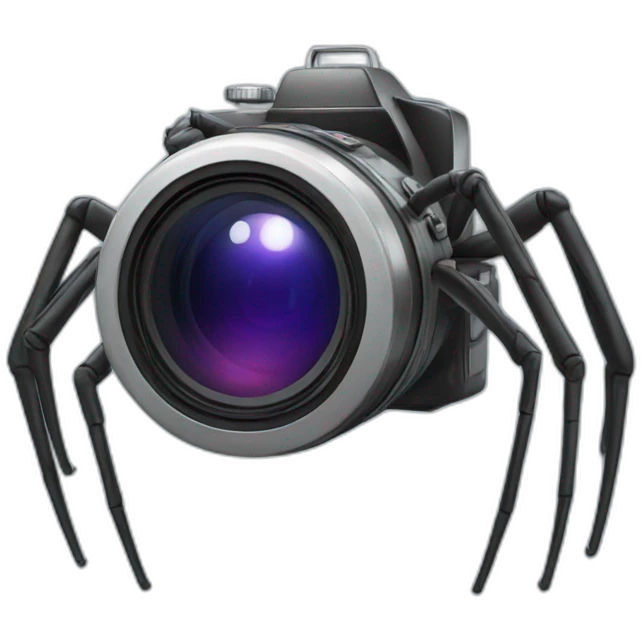 Spider with a cinema camera emoji