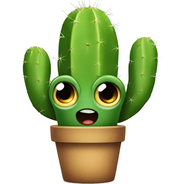 cactus with eyes emoji
