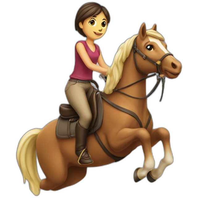 Fille sur cheval emoji