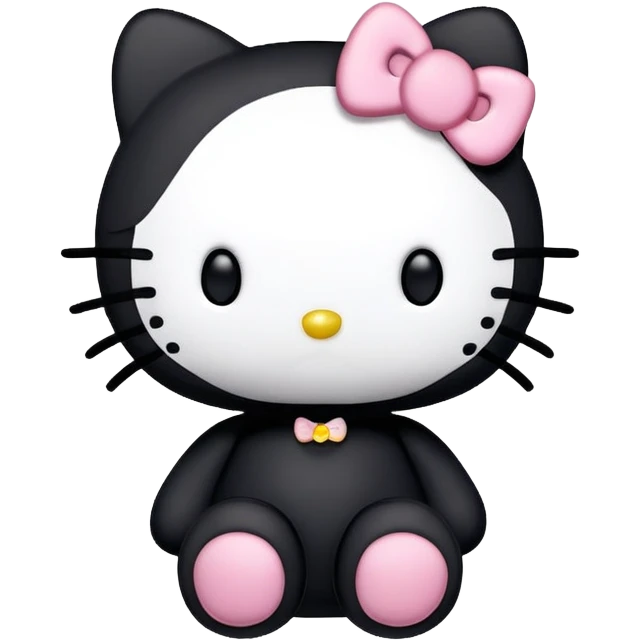 Black hello kitty emoji