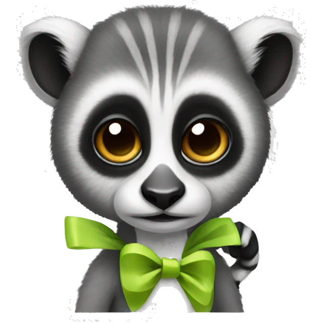 Lemur with a bow emoji