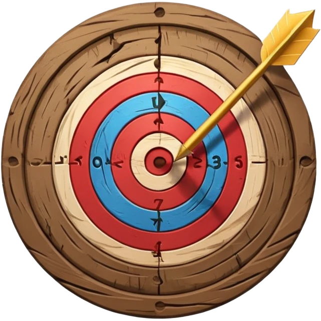 A target with an arrow in the center emoji