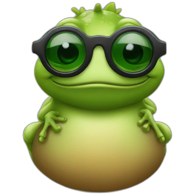 Sapo con gafas  emoji