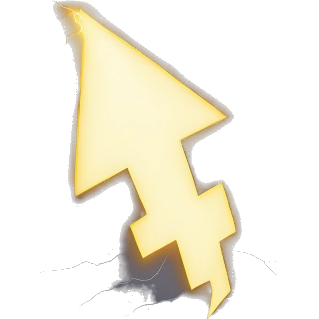 a crack of light referring to a lightning coming out of the ground emoji