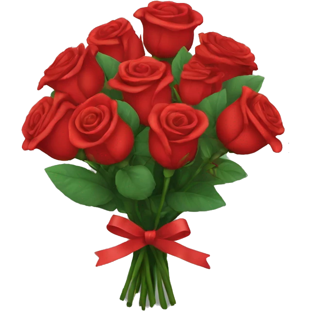 Red roses bouquet emoji