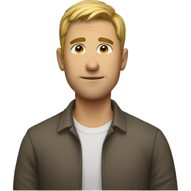 Man leaning emoji
