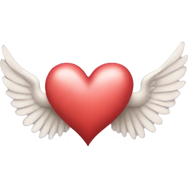 Heart shape with wings emoji