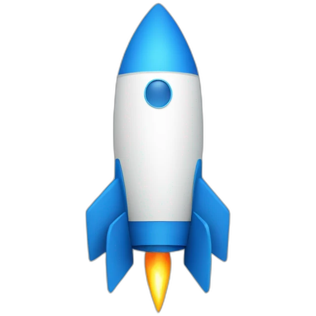 blue rocket business scaling emoji