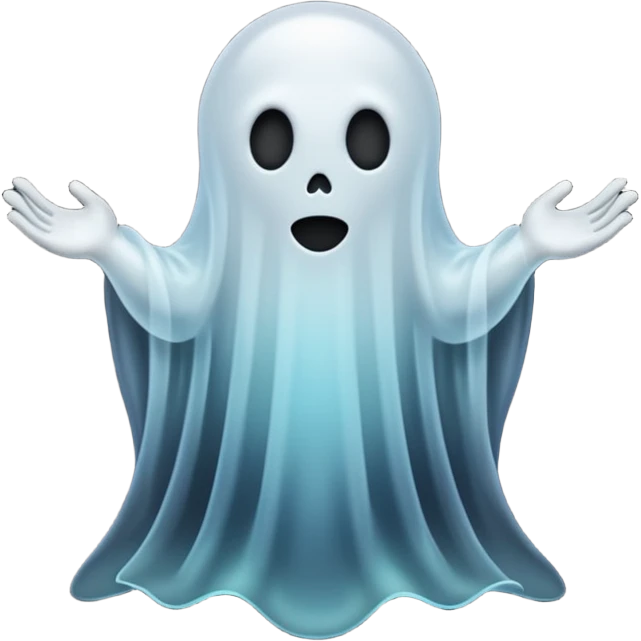 Dead ghost, black emoji