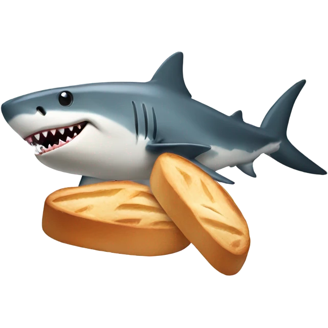 Shark with bread emoji