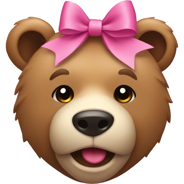 bear with a pink bow emoji