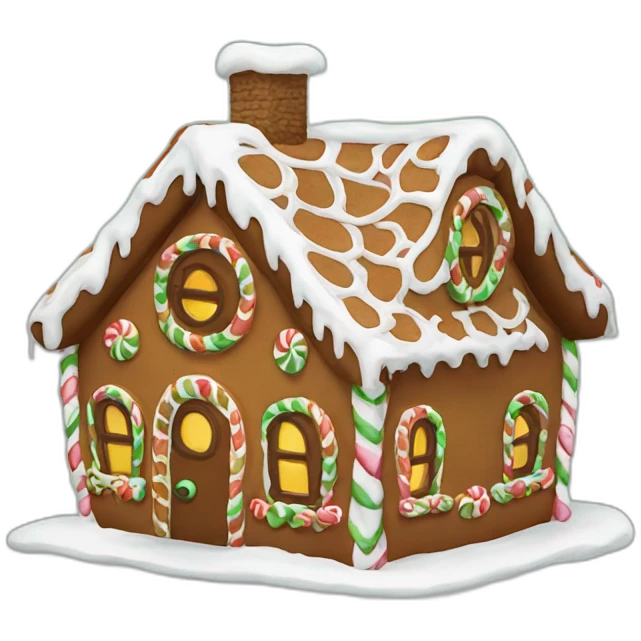 Gingerbread house emoji