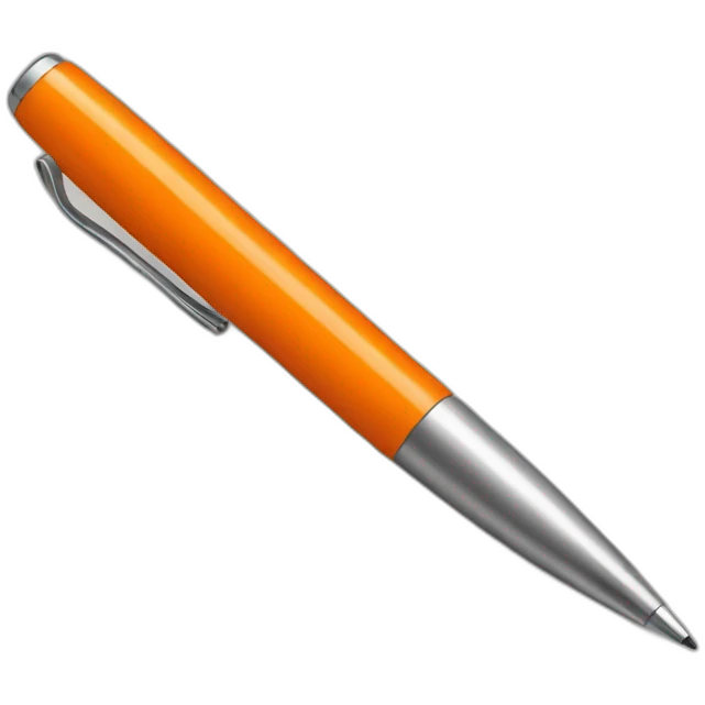 orange pen emoji