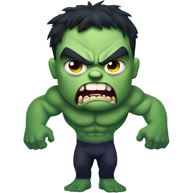 Hulk as ghost vampire angry emoji