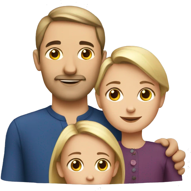 french-russian parents with two children emoji
