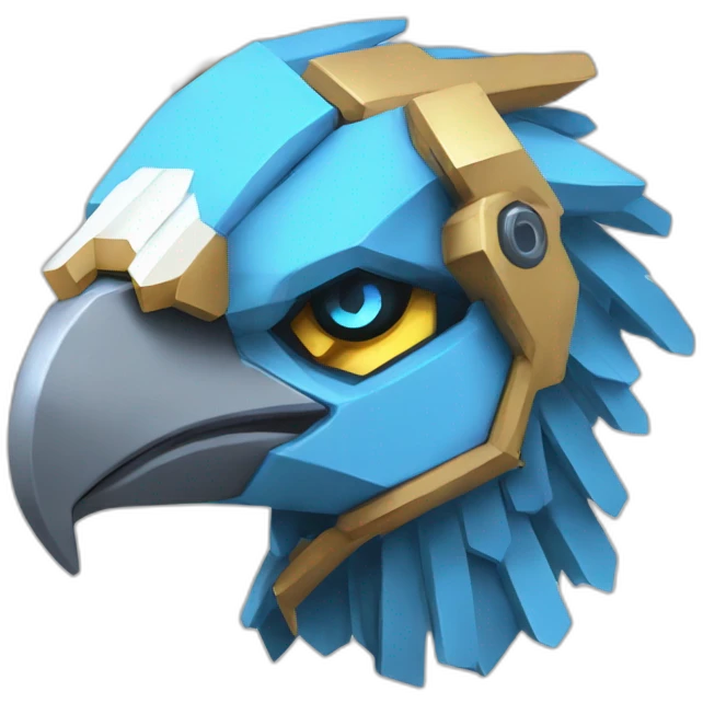 Minecraft Articuno Cyberpunk Head emoji