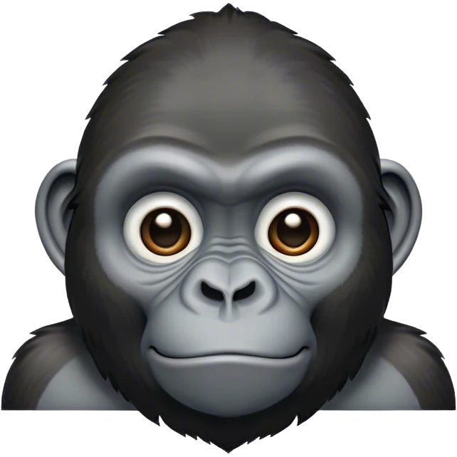 Very thin black gorilla fullbody emoji