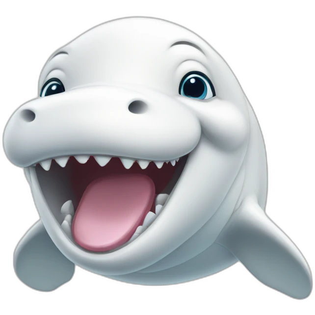 Beluga smiling emoji