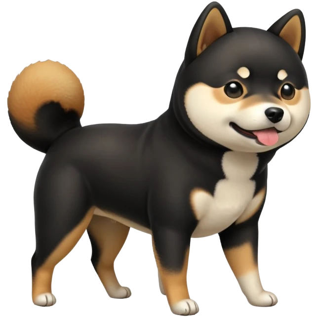 Black Shiba Inu dog pooping emoji