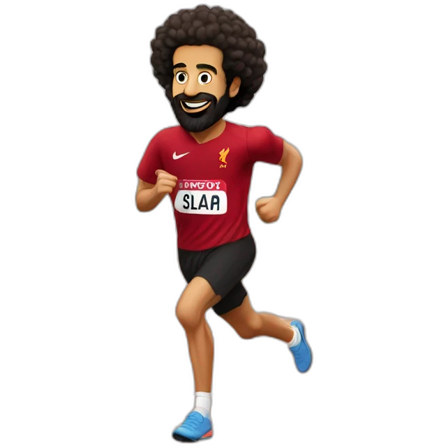 mo Salah running in Marathon emoji