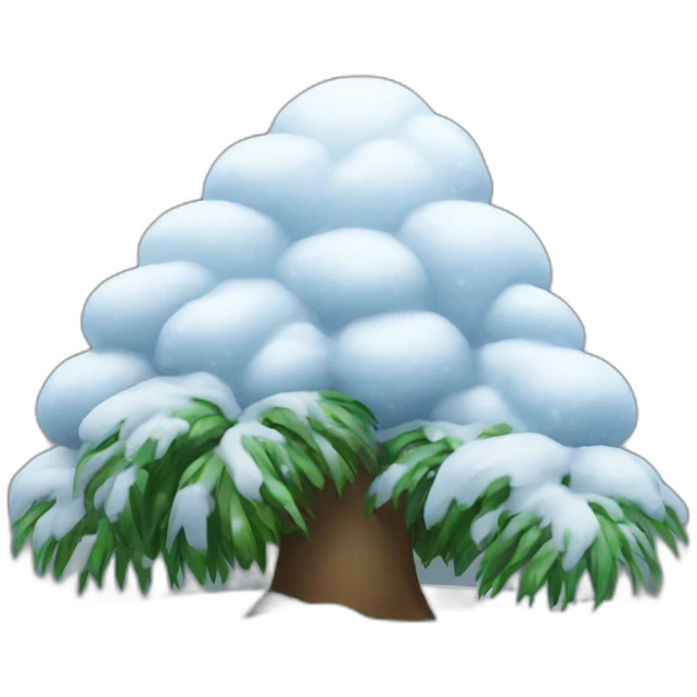 Tropical snow emoji