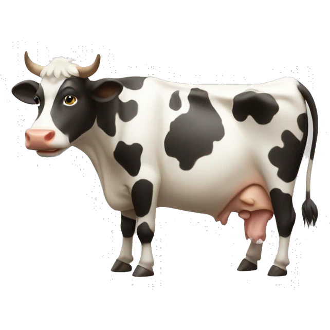 Cow with a pitchfork emoji