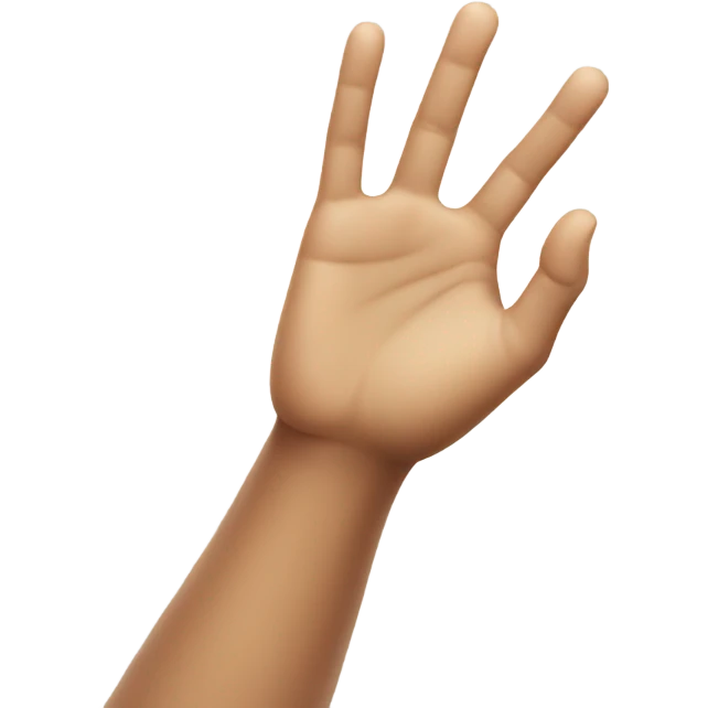 hand reaching out expectingly emoji