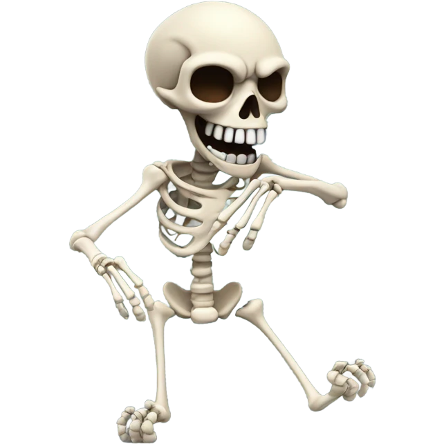 Skeleton going all freaky emoji