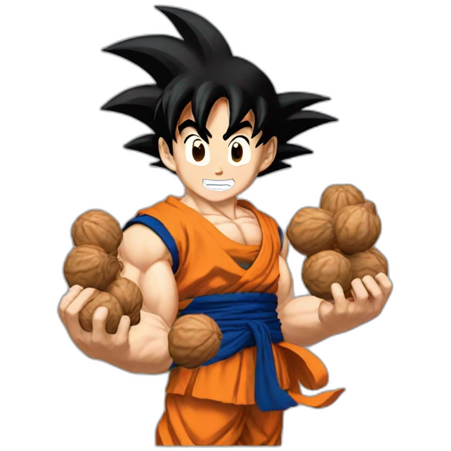 goku holding nuts emoji