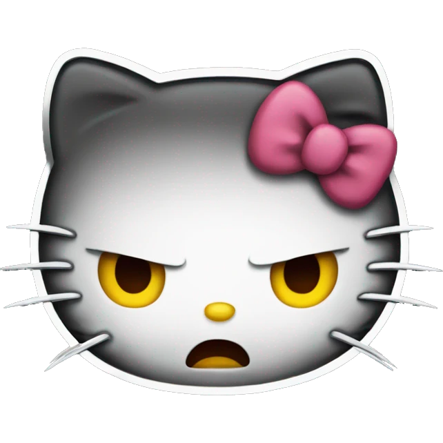angry hello kitty emoji