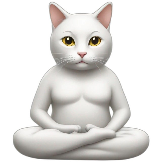 meditation cat emoji