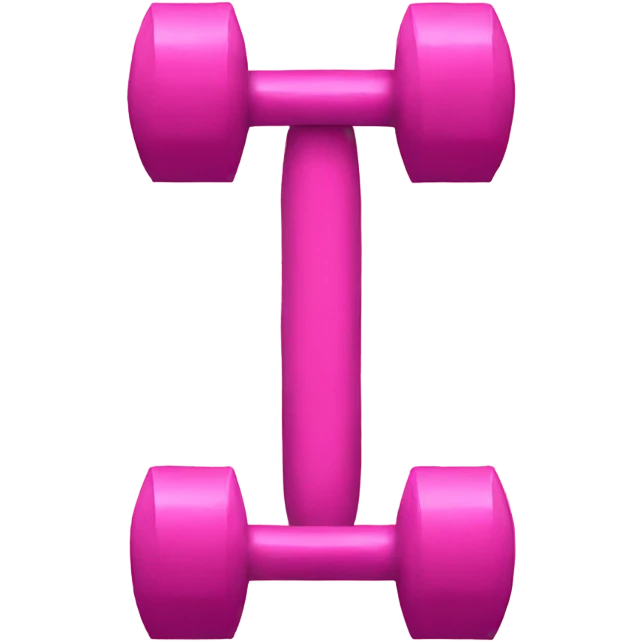 pink dumbbells emoji