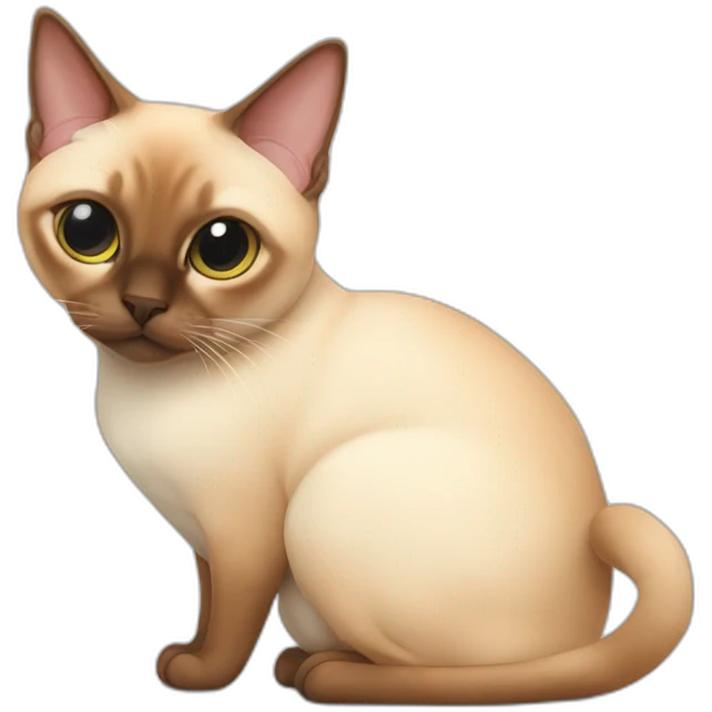 fat red point siamese emoji