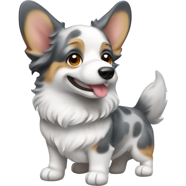 Blue Merle welsh corgi emoji