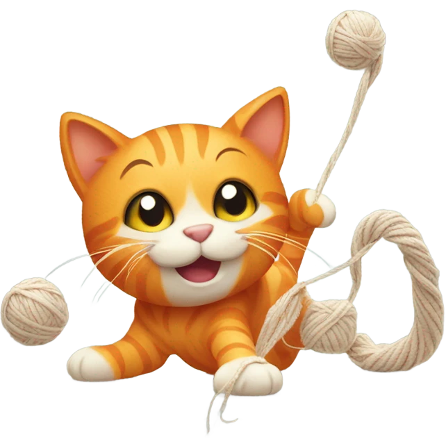 Orange cat playing  emoji