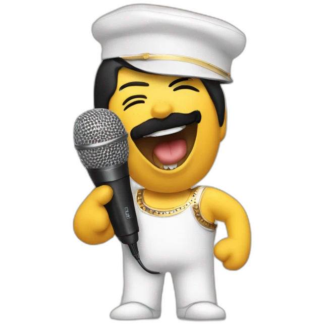 Freddie Mercury With the microfone emoji