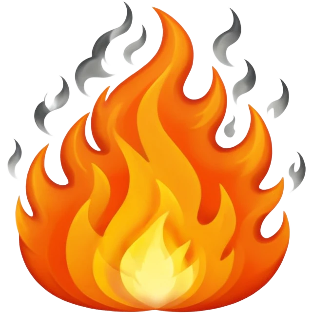 Intense fire emoji
