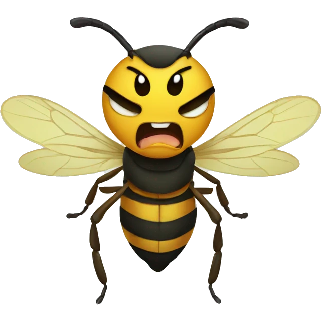 angry crying hornet emoji