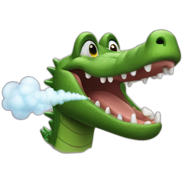 alligator vaping emoji