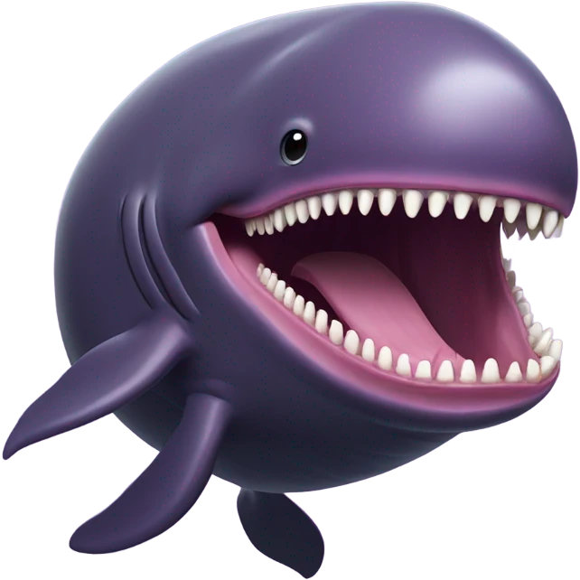 purple sperm whale with open mouth emoji