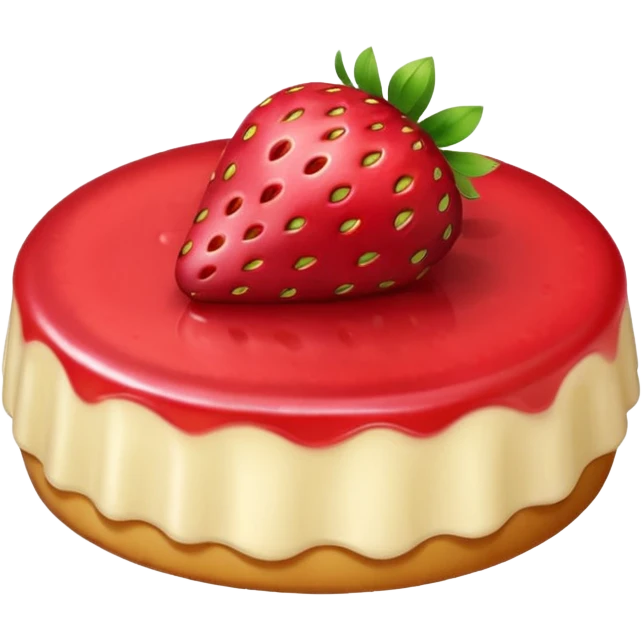 Strawberry flan emoji
