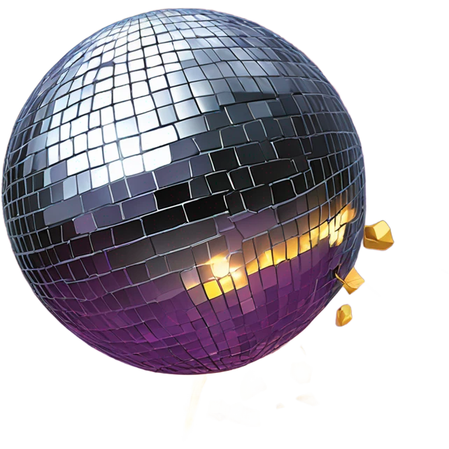 disco ball being smashed by a wrecking ball emoji